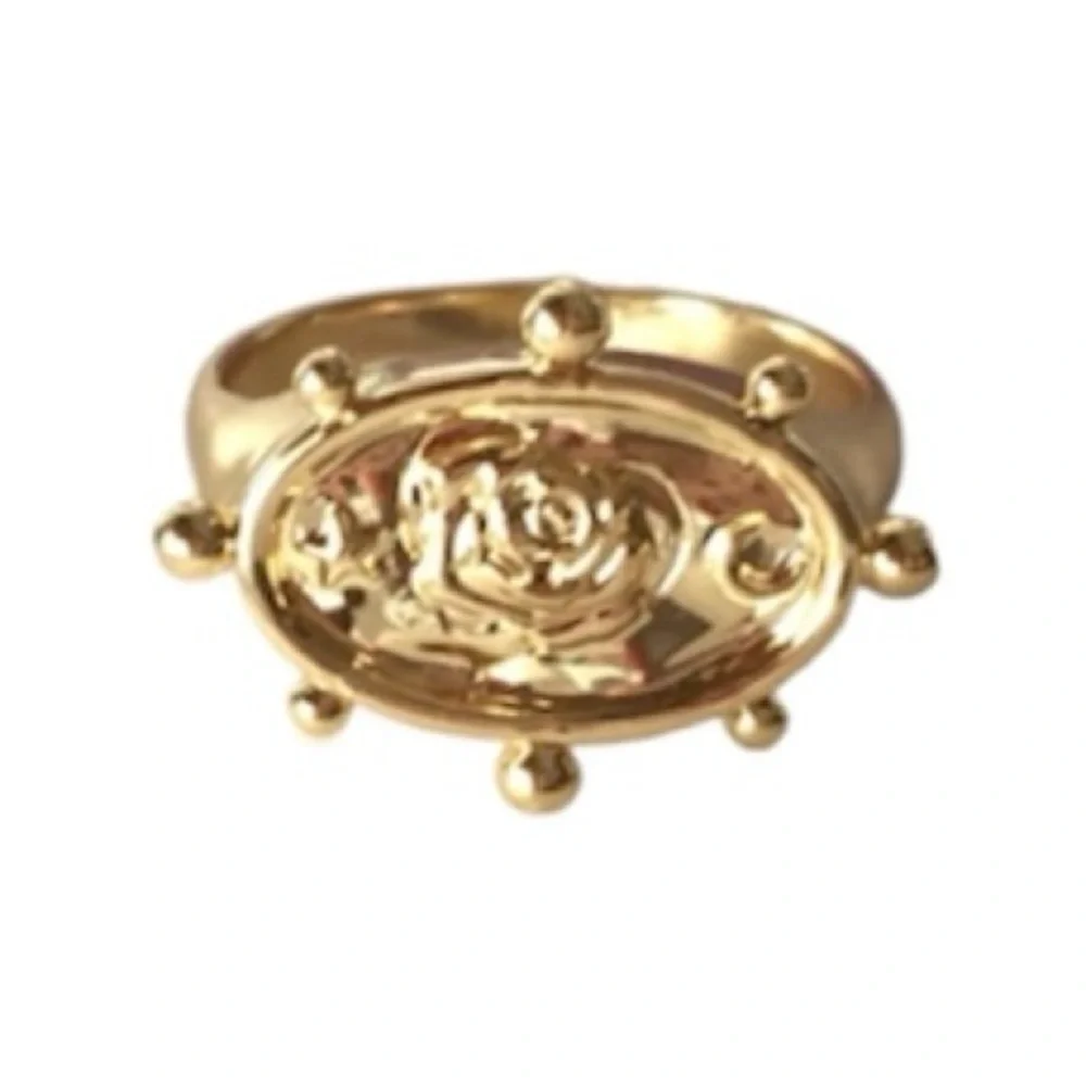 WANDERLUST + CO RHEA GOLD SIGNET RING Size 6-5/8 - Picture 1 of 6